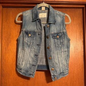 J. Crew Stone Wash Denim Vest